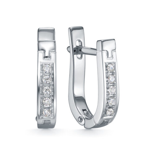 Серьги из золота 585 пробы с бриллиантом