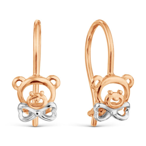 Серьги детские из золота 585 пробы