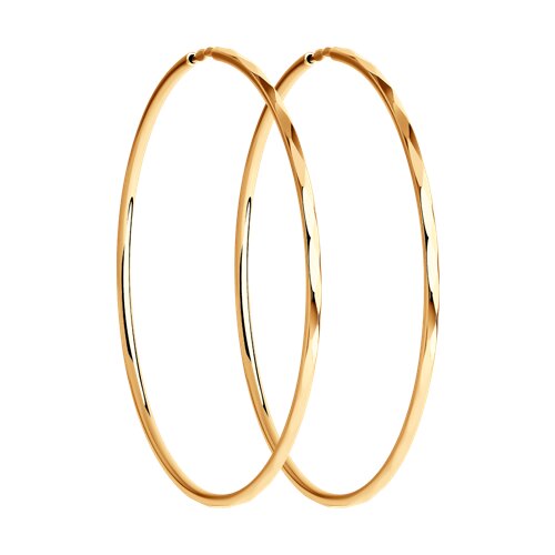 Серьги конго из золота 585 пробы