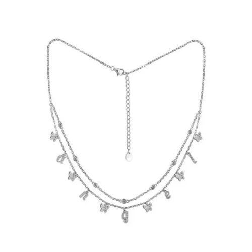 Колье из серебра 925 пробы с фианитом