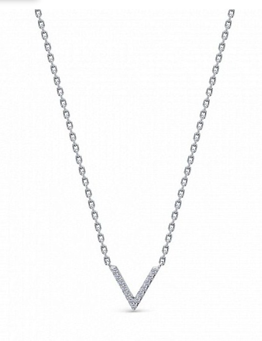 Колье из серебра 925 пробы с фианитом