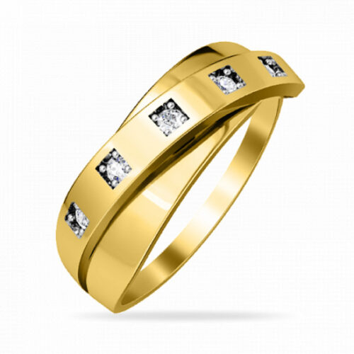 Кольцо из золота 585 пробы с фианитом