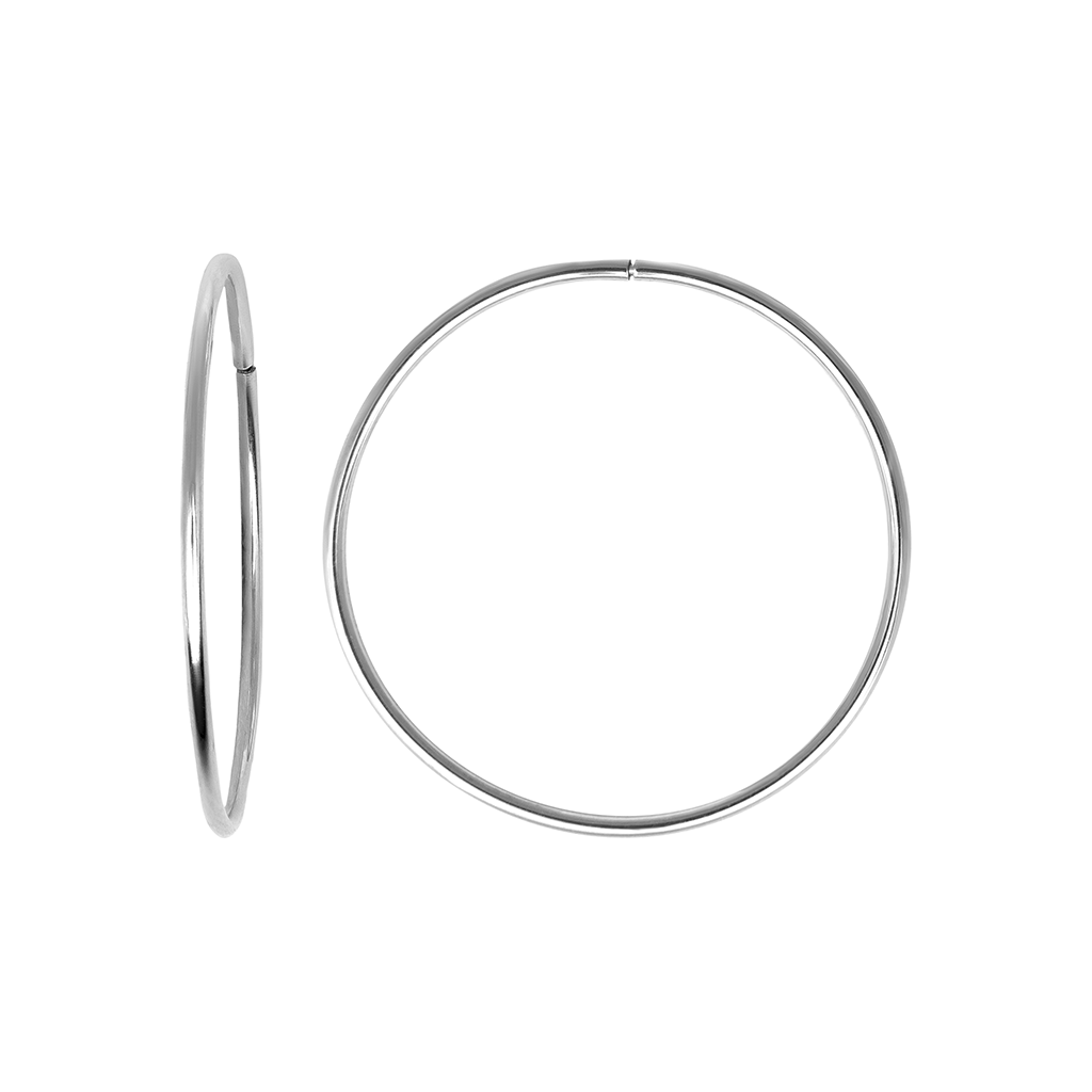 Серьги конго из серебра 925 пробы