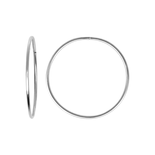 Серьги конго из серебра 925 пробы