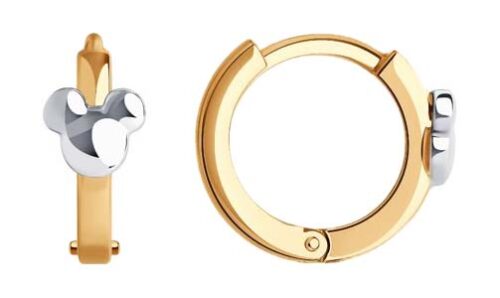Серьги детские из золота 585 пробы