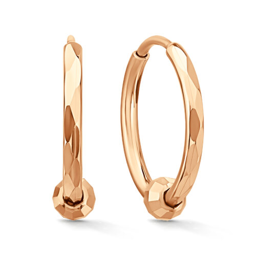 Серьги конго из золота 585 пробы