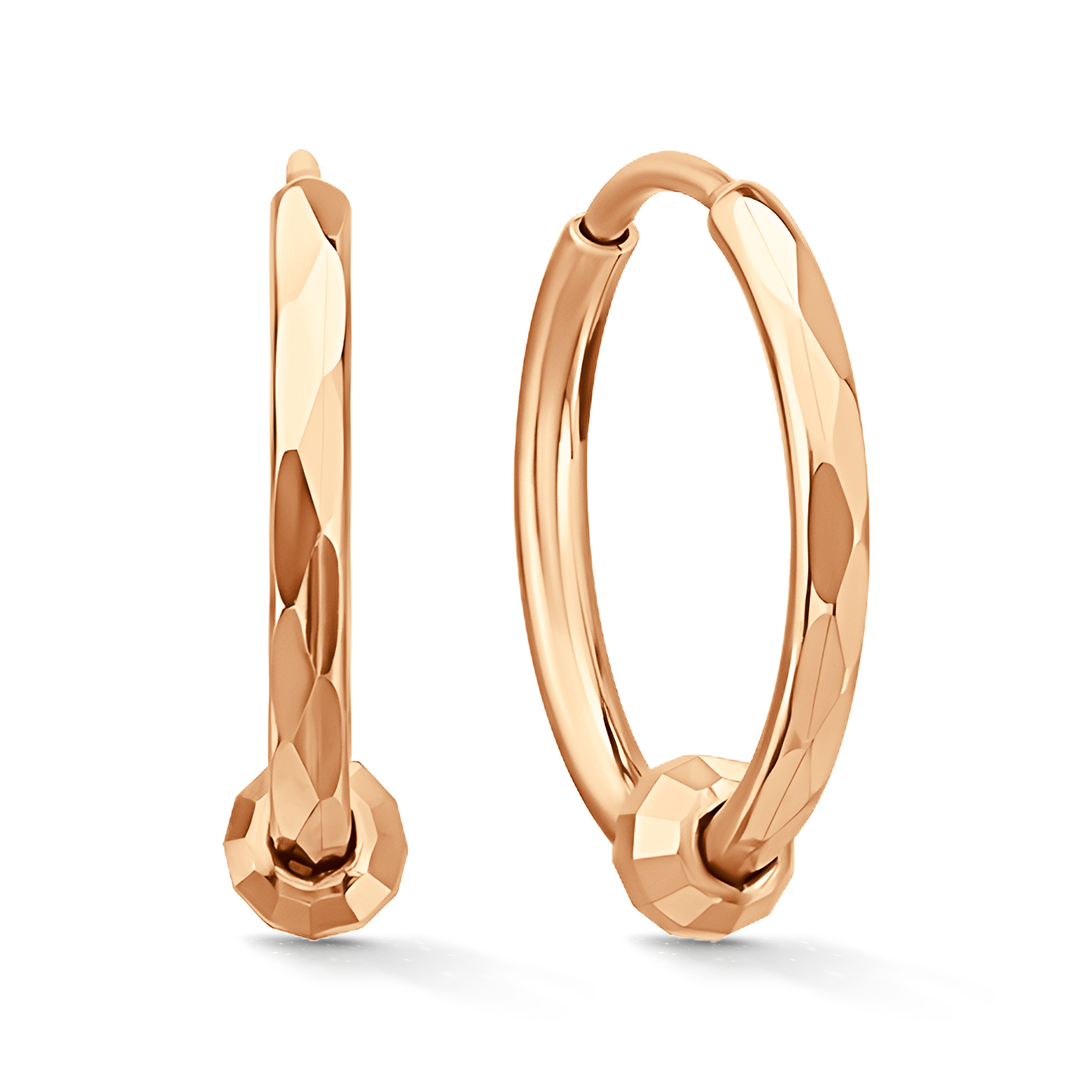 Серьги конго из золота 585 пробы