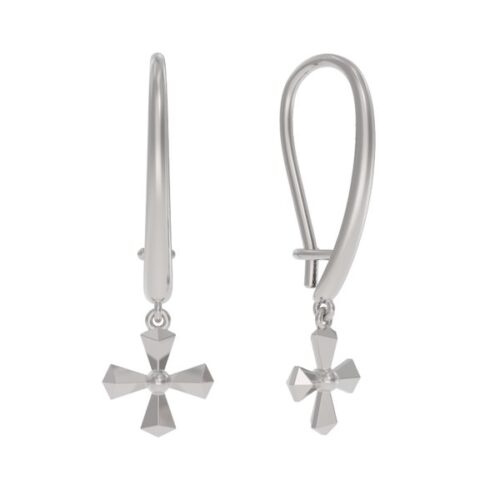 Серьги петля из серебра 925 пробы