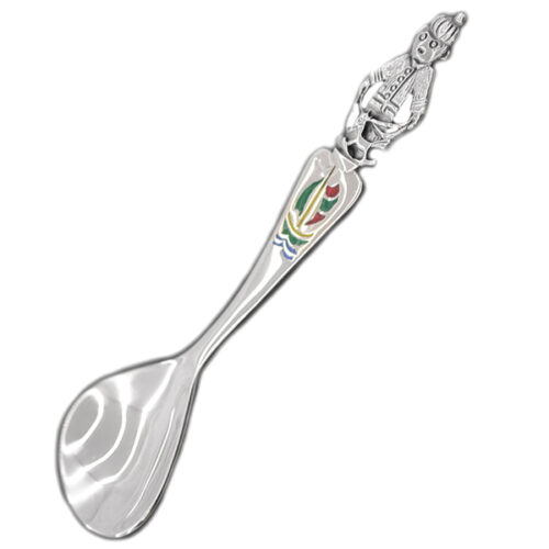 Ложка из серебра 925 пробы с эмалью