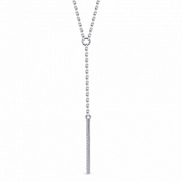 Колье из серебра 925 пробы с фианитом