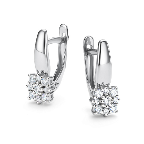 Серьги из золота 585 пробы с бриллиантом