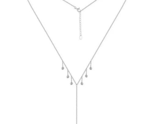 Колье из серебра 925 пробы с фианитом
