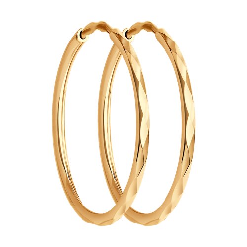 Серьги конго из золота 585 пробы