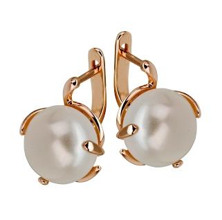 Серьги из золота 585 пробы с жемчугом