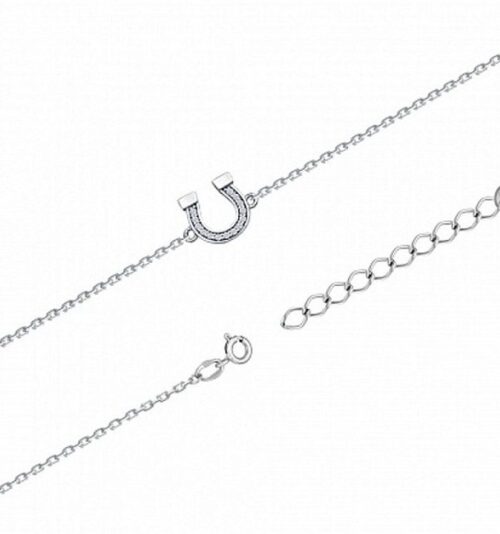 Браслет из серебра 925 пробы с фианитом