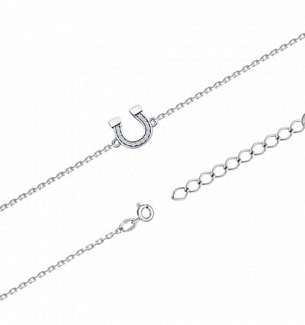 Браслет из серебра 925 пробы с фианитом