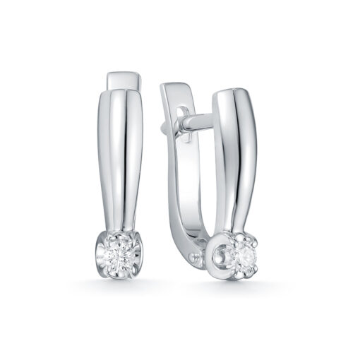 Серьги из золота 585 пробы с бриллиантом