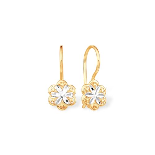 Серьги детские из золота 585 пробы