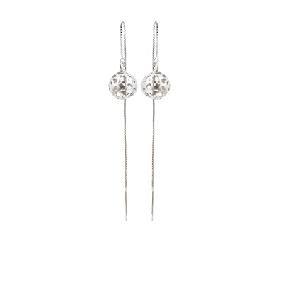 Серьги продевки из серебра 925 пробы