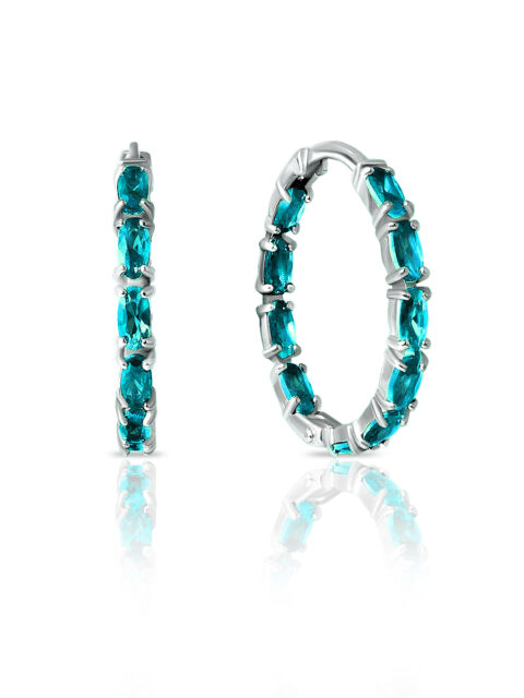 Серьги из серебра 925 пробы с фианитом