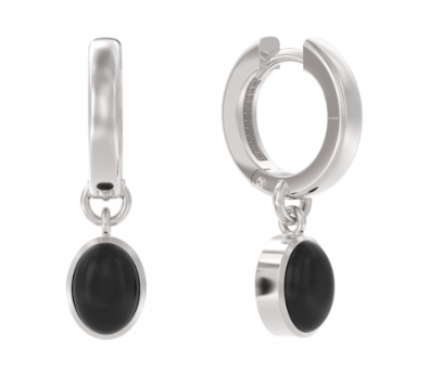 Серьги подвесные из серебра 925 пробы