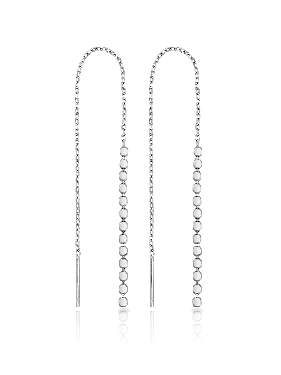 Серьги продевки из серебра 925 пробы