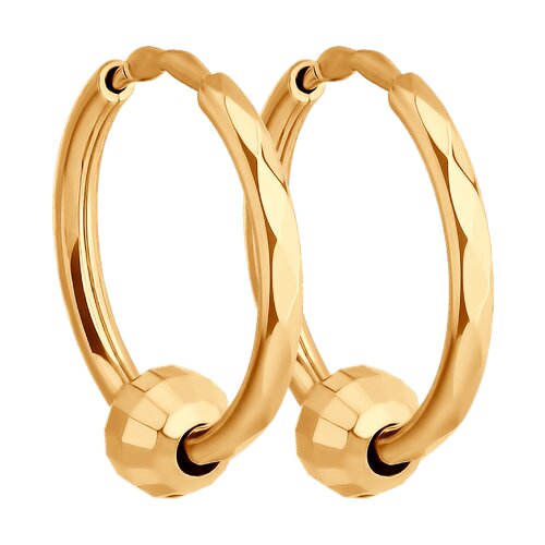 Серьги конго из золота 585 пробы