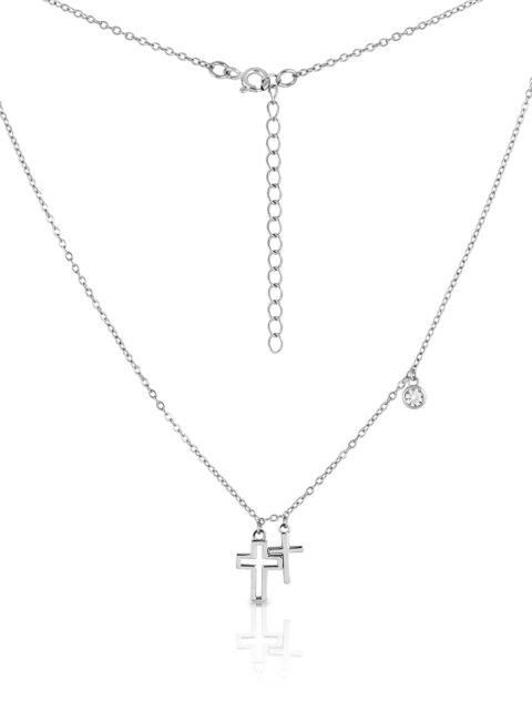 Колье из серебра 925 пробы с фианитом