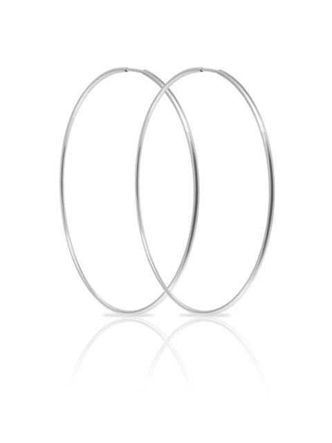 Серьги конго из серебра 925 пробы