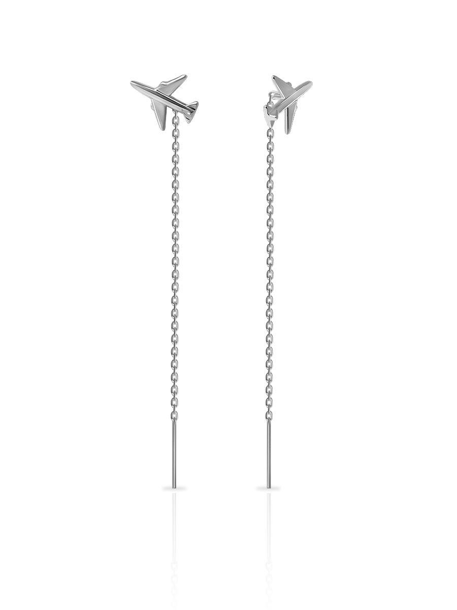 Серьги продевки из серебра 925 пробы