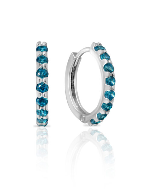 Серьги из серебра 925 пробы с фианитом
