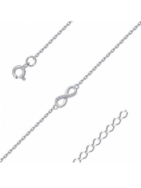 Браслет из серебра 925 пробы с фианитом