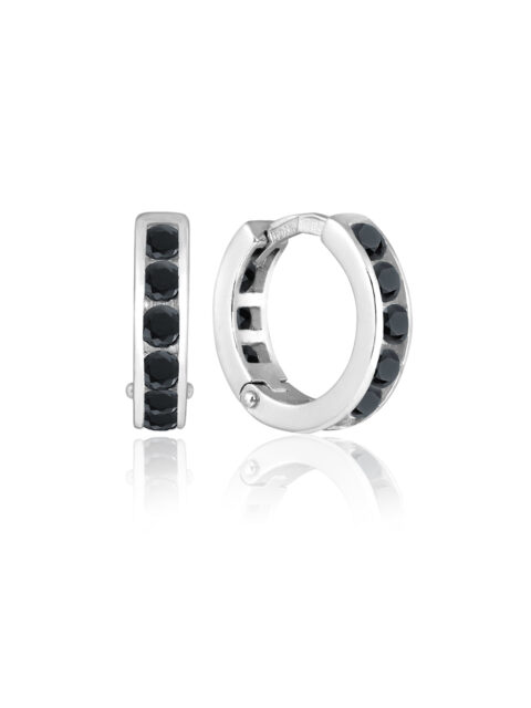 Серьги детские из серебра 925 пробы с фианитом