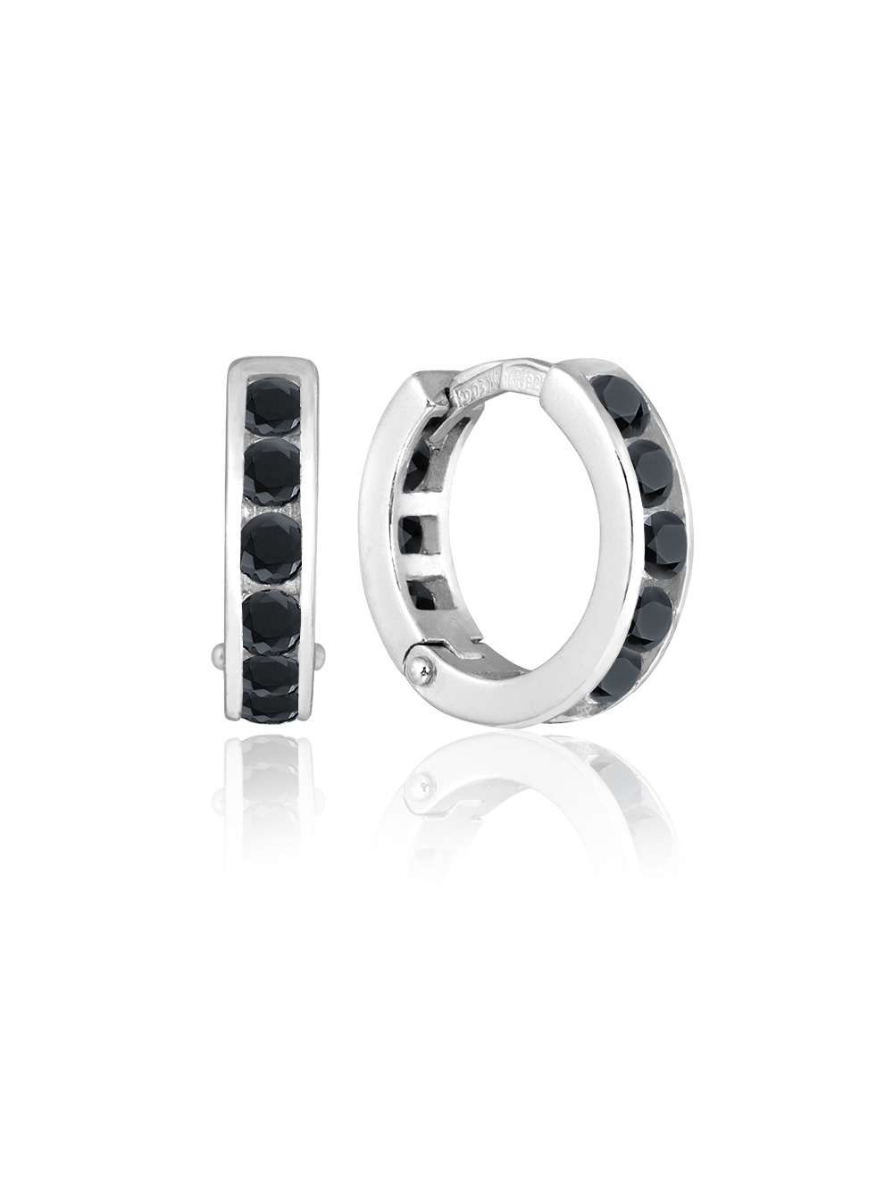 Серьги детские из серебра 925 пробы с фианитом