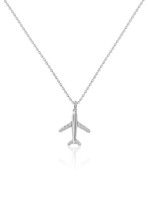 Колье из серебра 925 пробы с фианитом