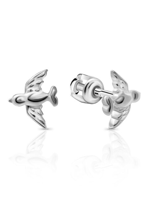 Серьги пусеты из серебра 925 пробы