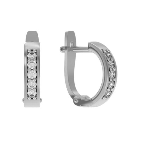 Серьги из золота 585 пробы с бриллиантом