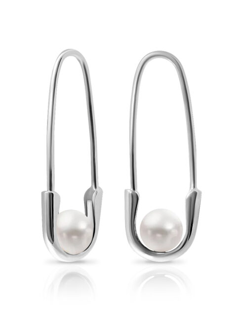 Серьги из серебра 925 пробы с жемчугом