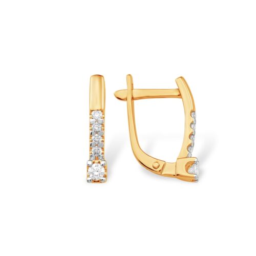 Серьги из золота 585 пробы с бриллиантом