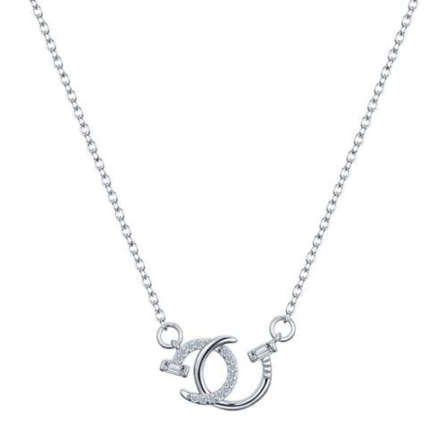 Колье из серебра 925 пробы с фианитом