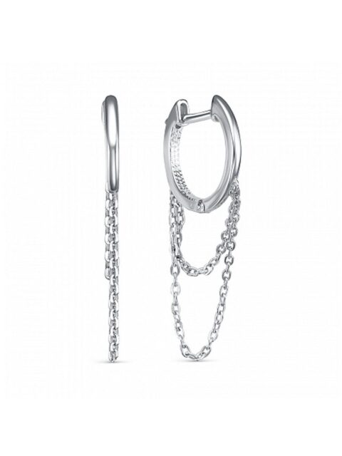 Серьги подвесные из серебра 925 пробы