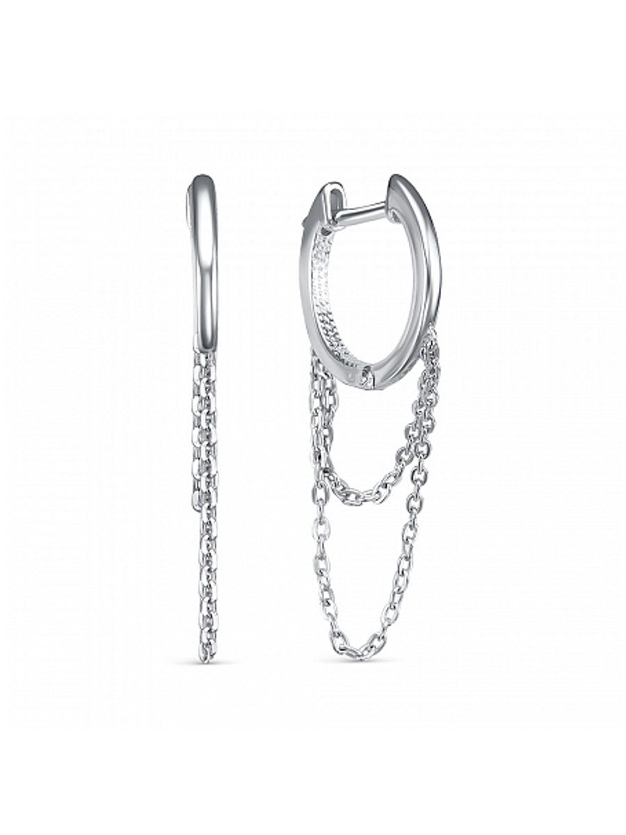 Серьги подвесные из серебра 925 пробы