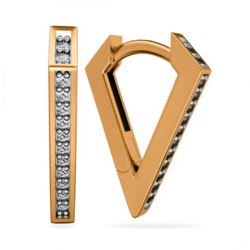 Серьги из золота 585 пробы с фианитом