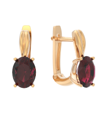 Серьги из золота 585 пробы с рубином