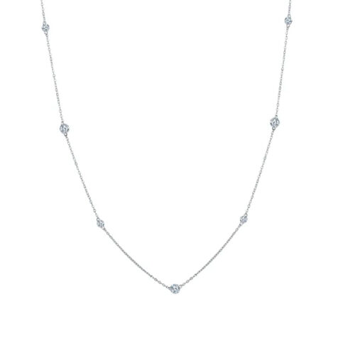 Колье из серебра 925 пробы с фианитом