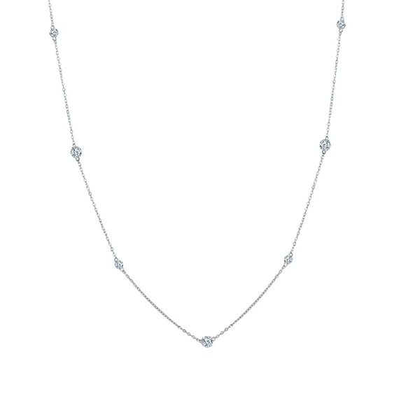 Колье из серебра 925 пробы с фианитом