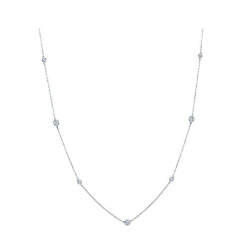 Колье из серебра 925 пробы с фианитом