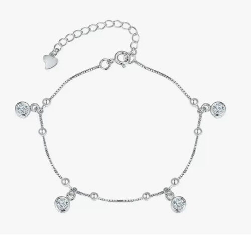 Браслет из серебра 925 пробы с фианитом