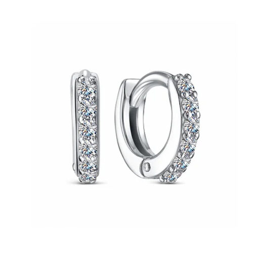 Серьги детские из серебра 925 пробы с фианитом