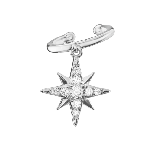 Серьги из серебра 925 пробы с фианитом